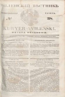 Vilenskìj Věstnik'' : officìal'naâ gazeta = Kuryer Wileński : gazeta urzędowa. 1845, № 38 (15 maja)