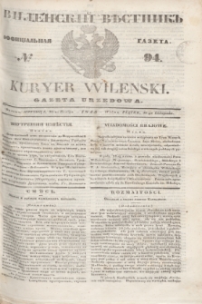Vilenskìj Věstnik'' : officìal'naâ gazeta = Kuryer Wileński : gazeta urzędowa. 1845, № 94 (30 listopada)