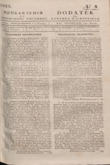 Pribavlenìâ k˝ Vilenskomu Věstniku = Dodatek do Kuryera Wileńskiego. 1845, № 4 (8 stycznia)