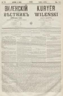 Vilenskìj Věstnik'' : officìal'naâ gazeta = Kuryer Wileński : gazeta urzędowa. 1861, nr 54 (14 lipca)
