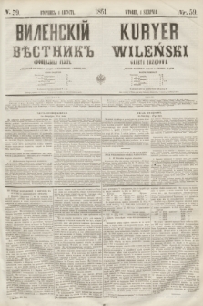 Vilenskìj Věstnik'' : officìal'naâ gazeta = Kuryer Wileński : gazeta urzędowa. 1861, nr 59 (1 sierpnia)