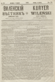 Vilenskìj Věstnik'' : officìal'naâ gazeta = Kuryer Wileński : gazeta urzędowa. 1861, nr 99 (19 grudnia)