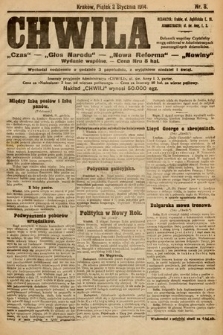 Chwila : „Czas” – „Głos Narodu” – „Nowa Reforma” – „Nowiny” : wydanie wspólne. 1914, nr 8 |PDF|