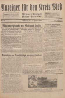 Anzeiger für den Kreis Pleß : Nikolaier Anzeiger : Plesser Stadtblatt. Jg.81, Nr. 12 (27 Januar 1932)