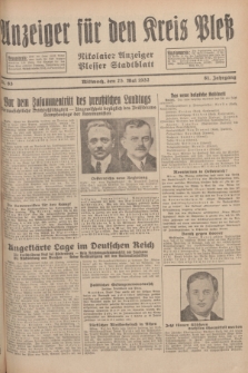 Anzeiger für den Kreis Pleß : Nikolaier Anzeiger : Plesser Stadtblatt. Jg.81, Nr. 63 (25 Mai 1932)