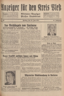 Anzeiger für den Kreis Pleß : Nikolaier Anzeiger : Plesser Stadtblatt. Jg.81, Nr. 90 (29 Juli 1932)