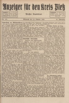 Anzeiger für den Kreis Pleß : Plesser Stadtblatt. Jg.81, Nr. 121 (12 Oktober 1932)