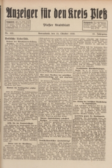 Anzeiger für den Kreis Pleß : Plesser Stadtblatt. Jg.81, Nr. 122 (15 Oktober 1932)
