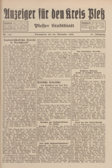 Anzeiger für den Kreis Pleß : Plesser Stadtblatt. Jg.81, Nr. 134 (26 November 1932)