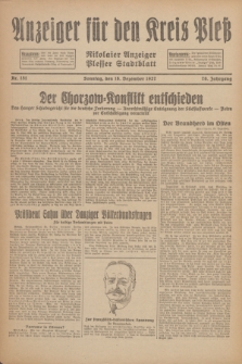 Anzeiger für den Kreis Pleß : Nikolaier Anzeiger : Plesser Stadtblatt. Jg.76, Nr. 151 (18 Dezember 1927) + dod.
