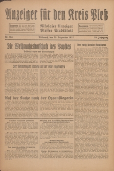 Anzeiger für den Kreis Pleß : Nikolaier Anzeiger : Plesser Stadtblatt. Jg.76, Nr. 155 (28 Dezember 1927)