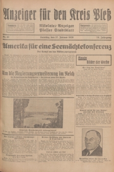 Anzeiger für den Kreis Pleß : Nikolaier Anzeiger : Plesser Stadtblatt. Jg.78, Nr. 12 (27 Januar 1929)