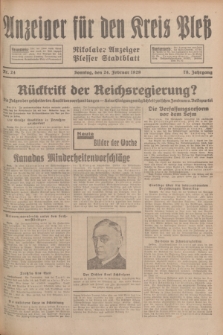 Anzeiger für den Kreis Pleß : Nikolaier Anzeiger : Plesser Stadtblatt. Jg.78, Nr. 24 (24 Februar 1929)