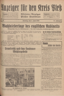 Anzeiger für den Kreis Pleß : Nikolaier Anzeiger : Plesser Stadtblatt. Jg.78, Nr. 66 (2 Juni 1929)