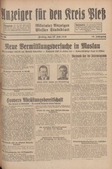 Anzeiger für den Kreis Pleß : Nikolaier Anzeiger : Plesser Stadtblatt. Jg.78, Nr. 89 (26 Juli 1929)