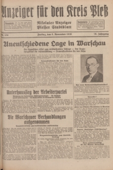 Anzeiger für den Kreis Pleß : Nikolaier Anzeiger : Plesser Stadtblatt. Jg.78, Nr. 134 (8 November 1929)