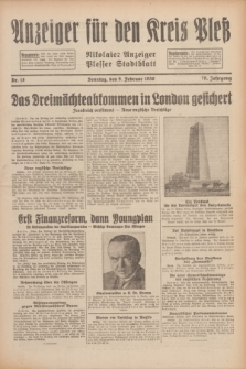 Anzeiger für den Kreis Pleß : Nikolaier Anzeiger : Plesser Stadtblatt. Jg.79, Nr. 18 (9 Februar 1930)