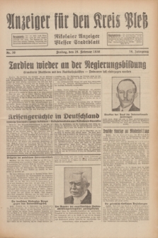 Anzeiger für den Kreis Pleß : Nikolaier Anzeiger : Plesser Stadtblatt. Jg.79, Nr. 26 (28 Februar 1930)