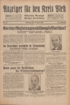 Anzeiger für den Kreis Pleß : Nikolaier Anzeiger : Plesser Stadtblatt. Jg.79, Nr. 78 (29 Juni 1930)