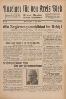 Anzeiger für den Kreis Pleß : Nikolaier Anzeiger : Plesser Stadtblatt. Jg.79, Nr. 88 (23 Juli 1930)