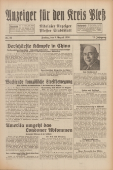 Anzeiger für den Kreis Pleß : Nikolaier Anzeiger : Plesser Stadtblatt. Jg.79, Nr. 95 (8 August 1930)