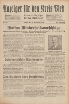 Anzeiger für den Kreis Pleß : Nikolaier Anzeiger : Plesser Stadtblatt. Jg.79, Nr. 116 (26 September 1930)