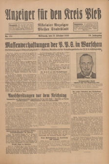 Anzeiger für den Kreis Pleß : Nikolaier Anzeiger : Plesser Stadtblatt. Jg.79, Nr. 124 (15 Oktober 1930)