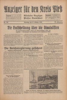 Anzeiger für den Kreis Pleß : Nikolaier Anzeiger : Plesser Stadtblatt. Jg.79, Nr. 126 (19 Oktober 1930)