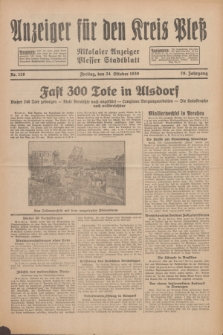 Anzeiger für den Kreis Pleß : Nikolaier Anzeiger : Plesser Stadtblatt. Jg.79, Nr. 128 (24 Oktober 1930)
