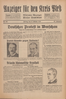 Anzeiger für den Kreis Pleß : Nikolaier Anzeiger : Plesser Stadtblatt. Jg.79, Nr. 131 (31 Oktober 1930)