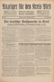Anzeiger für den Kreis Pleß : Nikolaier Anzeiger : Plesser Stadtblatt. Jg.79, Nr. 146 (5 Dezember 1930)
