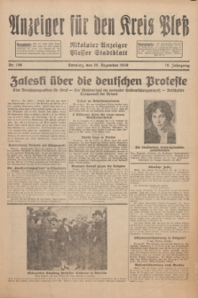 Anzeiger für den Kreis Pleß : Nikolaier Anzeiger : Plesser Stadtblatt. Jg.79, Nr. 156 (28 Dezember 1930)