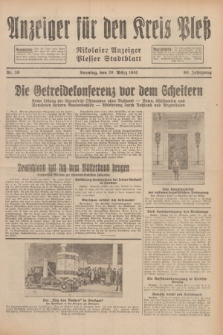 Anzeiger für den Kreis Pleß : Nikolaier Anzeiger : Plesser Stadtblatt. Jg.80, Nr. 38 (29 März 1931)