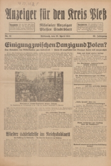 Anzeiger für den Kreis Pleß : Nikolaier Anzeiger : Plesser Stadtblatt. Jg.80, Nr. 51 (29 April 1931)