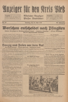 Anzeiger für den Kreis Pleß : Nikolaier Anzeiger : Plesser Stadtblatt. Jg.80, Nr. 62 (24 Mai 1931)