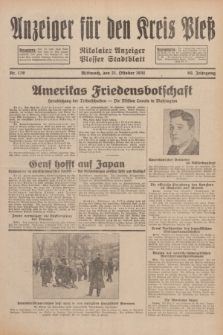 Anzeiger für den Kreis Pleß : Nikolaier Anzeiger : Plesser Stadtblatt. Jg.80, Nr. 126 (21 Oktober 1931)