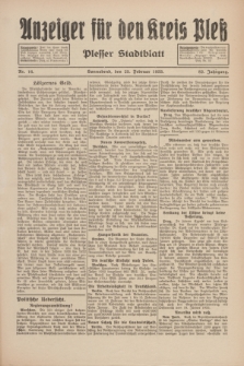 Anzeiger für den Kreis Pleß : Plesser Stadtblatt. Jg.82, Nr. 16 (25 Februar 1933)