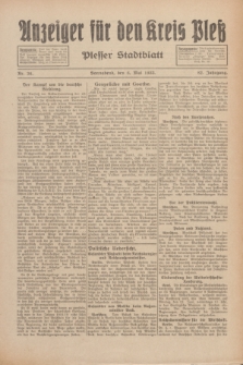 Anzeiger für den Kreis Pleß : Plesser Stadtblatt. Jg.82, Nr. 36 (6 Mai 1933)