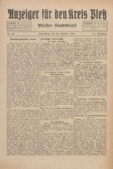 Anzeiger für den Kreis Pleß : Plesser Stadtblatt. Jg.82, Nr. 86 (28 Oktober 1933)