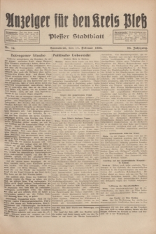 Anzeiger für den Kreis Pleß : Plesser Stadtblatt. Jg.83, Nr. 14 (17 Februar 1934)