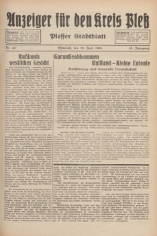 Anzeiger für den Kreis Pleß : Plesser Stadtblatt. Jg.83, Nr. 46 (13 Juni 1934)