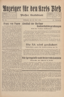 Anzeiger für den Kreis Pleß : Plesser Stadtblatt. Jg.83, Nr. 58 (25 Juli 1934)