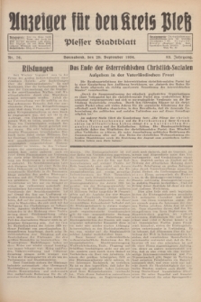 Anzeiger für den Kreis Pleß : Plesser Stadtblatt. Jg.83, Nr. 76 (29 September 1934)