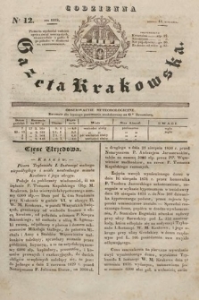 Codzienna Gazeta Krakowska. 1832, nr 12 |PDF|
