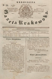 Codzienna Gazeta Krakowska. 1832, nr 22 |PDF|