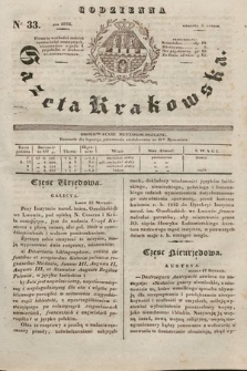 Codzienna Gazeta Krakowska. 1832, nr 33 |PDF|