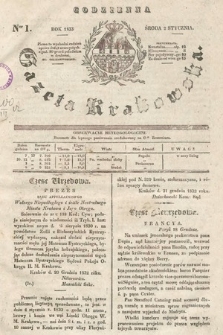 Codzienna Gazeta Krakowska. 1833, nr 1 |PDF|
