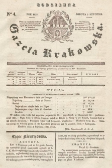 Codzienna Gazeta Krakowska. 1833, nr 4 |PDF|