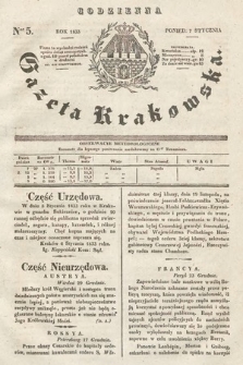 Codzienna Gazeta Krakowska. 1833, nr 5 |PDF|