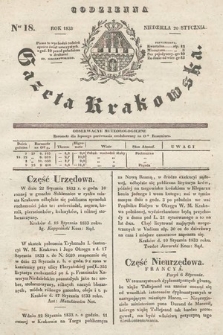 Codzienna Gazeta Krakowska. 1833, nr 18 |PDF|
